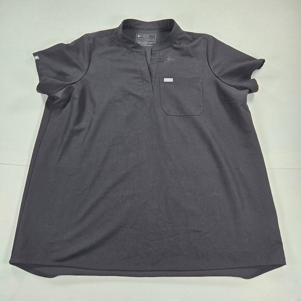 Figs Kitale Maternity Medical Nursing Scrub Top in Black Women's Size XL